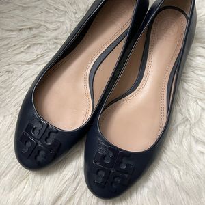 Navy Blue Tory Burch Flats